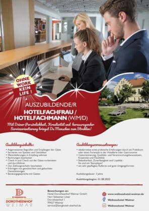 Auszubildende/r Hotelfachfrau / Hotelfachmann (w/m/d)